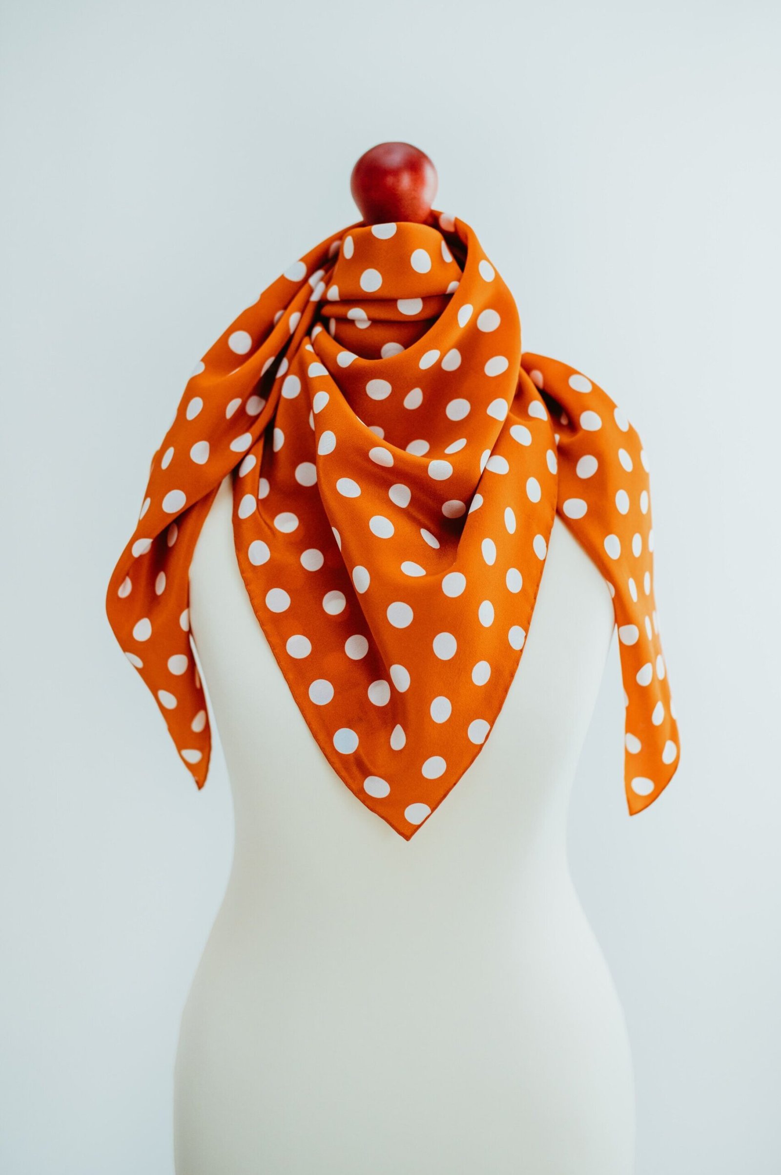 Ginger Silk Scarf – Love affair with polka dot